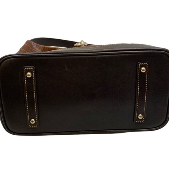 Dooney & Burke Logo Lock Hobo Croc Shoulder Bag with Matching Make Up Case - Picture 4 of 14